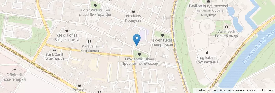 Mapa de ubicacion de Синема en Russia, Northwestern Federal District, Leningrad Oblast, Saint Petersburg, Petrogradsky District, Введенский Округ.