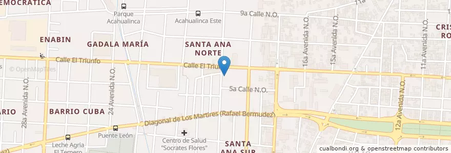 Mapa de ubicacion de Iglesia Santa Ana en Nikaragua, Departamento De Managua, Managua (Municipio).