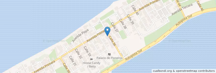 Mapa de ubicacion de Banco de Ahorro Popular en Cuba, Matanzas, Cárdenas, Varadero.