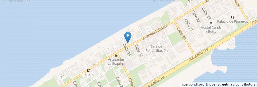 Mapa de ubicacion de Caffee Shop 25 en Cuba, Matanzas, Cárdenas, Varadero.