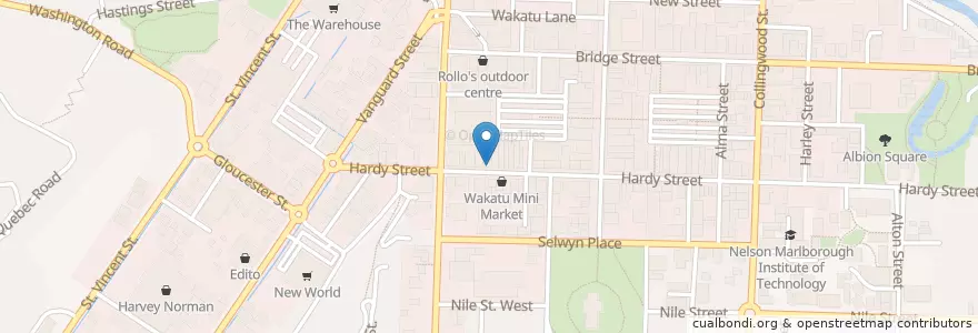 Mapa de ubicacion de Pizza Bar en 뉴질랜드, Nelson.