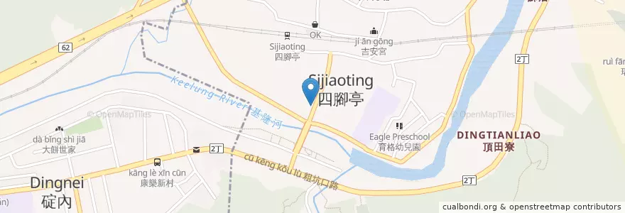 Mapa de ubicacion de 瑞芳四腳亭郵局 en Тайвань, Новый Тайбэй, 瑞芳區.