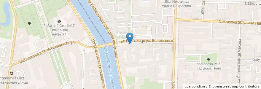 Mapa de ubicacion de Лагидзе en Russland, Föderationskreis Nordwest, Oblast Leningrad, Sankt Petersburg, Центральный Район, Литейный Округ.