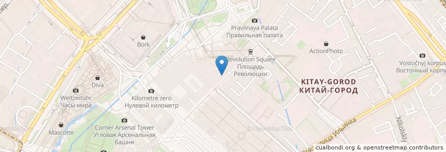 Mapa de ubicacion de Москва 109012 en Russia, Central Federal District, Moscow, Central Administrative Okrug, Tverskoy District.