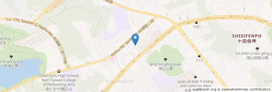 Mapa de ubicacion de 停車場 en تایوان, 新北市, تایپه, 內湖區.