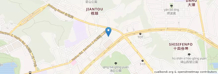Mapa de ubicacion de 健生動物醫院 en 臺灣, 新北市, 臺北市, 內湖區.