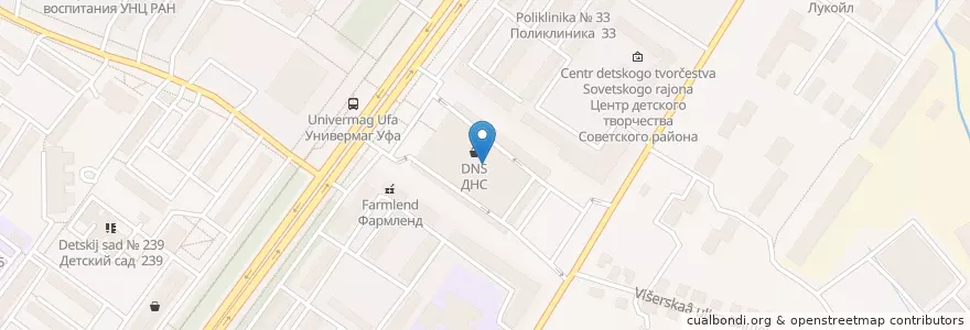 Mapa de ubicacion de KFC en Rusya Federasyonu, Приволжский Федеральный Округ, Başkurdistan, Городской Округ Уфа.