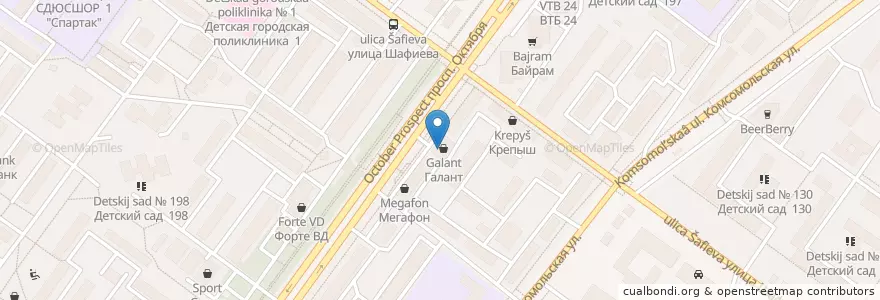 Mapa de ubicacion de KFC en روسیه, Приволжский Федеральный Округ, Башкортостан, Городской Округ Уфа.