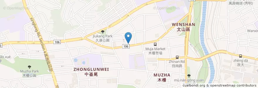 Mapa de ubicacion de 麥味登 en Taiwan, Nuova Taipei, Taipei, 文山區.