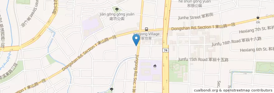 Mapa de ubicacion de 摩斯漢堡 en تايوان, تاي شانغ, 北屯區.