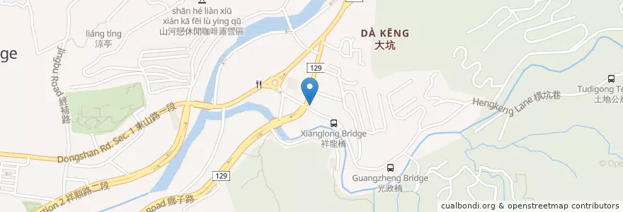 Mapa de ubicacion de 明山快餐 en Taiwan, 臺中市, 北屯區.