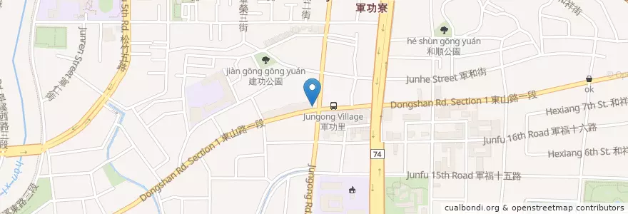 Mapa de ubicacion de 蓮華香素食 en 臺灣, 臺中市, 北屯區.