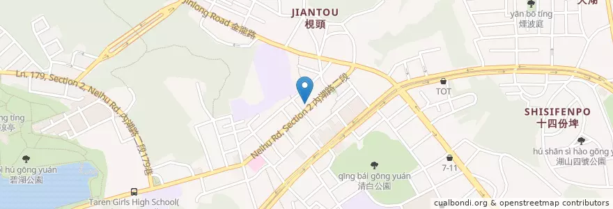 Mapa de ubicacion de 鱻翅寶鍋坊 en 臺灣, 新北市, 臺北市, 內湖區.