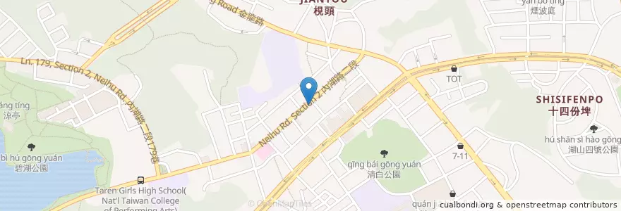 Mapa de ubicacion de 停車場 en Тайвань, Новый Тайбэй, Тайбэй, Нэйху.