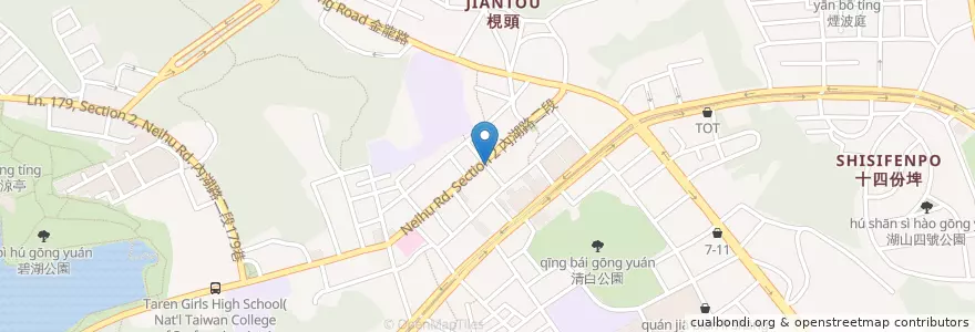 Mapa de ubicacion de 福德祠 en 타이완, 신베이 시, 타이베이시, 네이후 구.