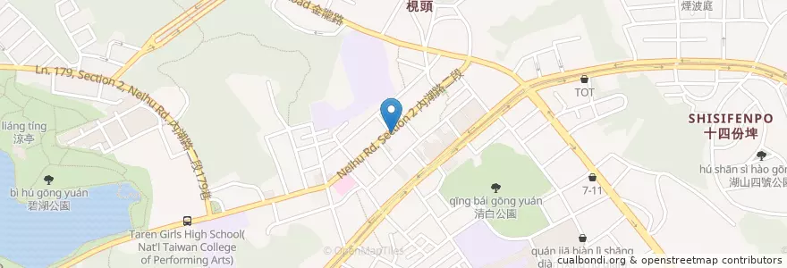 Mapa de ubicacion de 台北阿郎 塩酥雞 en تایوان, 新北市, تایپه, 內湖區.
