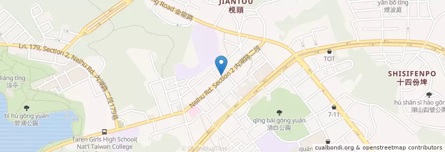 Mapa de ubicacion de 全康醫師檢驗所 en Tayvan, 新北市, Taipei, 內湖區.