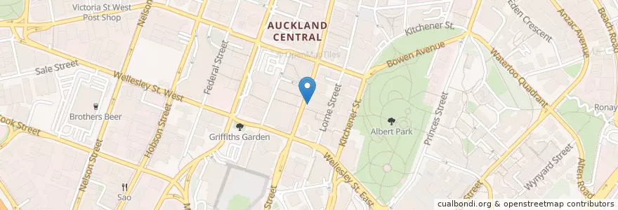 Mapa de ubicacion de City Dance en Neuseeland, Auckland, Waitematā.