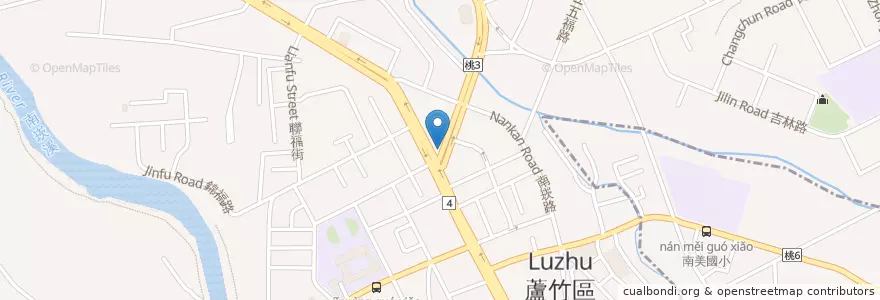 Mapa de ubicacion de 中油加油站蘆竹站 en Taiwan, Taoyuan, Luzhu.
