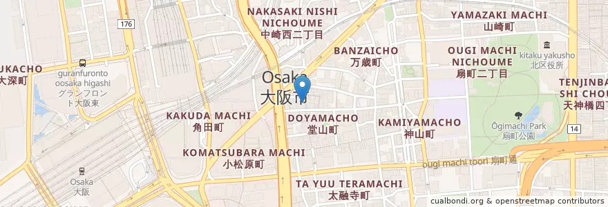 Mapa de ubicacion de とり友 en Japonya, 大阪府, 大阪市, 北区.