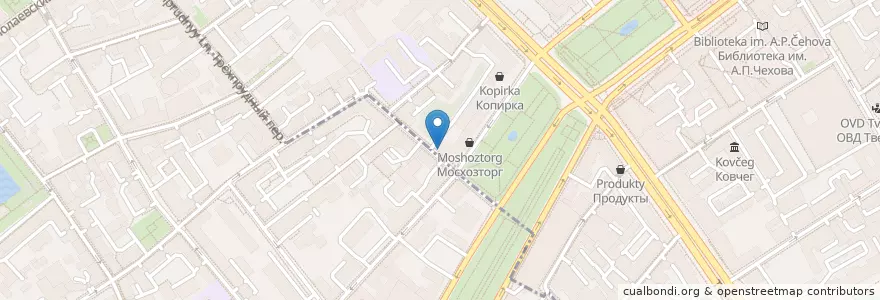 Mapa de ubicacion de Bowlroom en Rusia, Центральный Федеральный Округ, Москва, Центральный Административный Округ, Тверской Район.