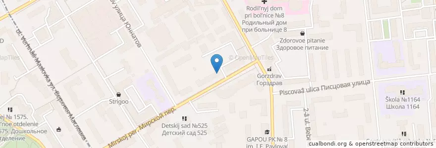Mapa de ubicacion de Поликлиника «Здоровье» en روسیه, Центральный Федеральный Округ, Москва, Северный Административный Округ.