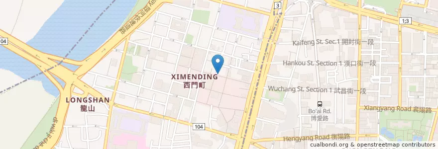 Mapa de ubicacion de 老天祿滷味 en 臺灣, 新北市, 臺北市, 萬華區.