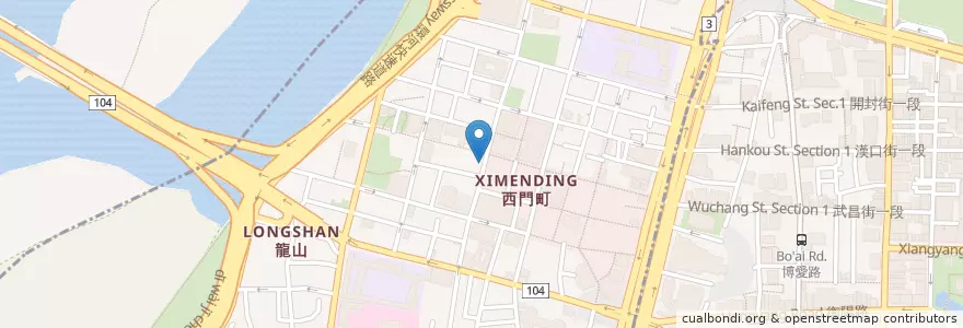 Mapa de ubicacion de 頂呱呱 en Taiwan, New Taipei, Taipei, Wanhua District.