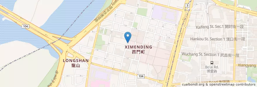 Mapa de ubicacion de 樂麵屋 en 臺灣, 新北市, 臺北市, 萬華區.