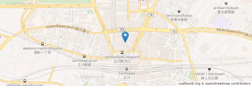 Mapa de ubicacion de Miami Garden en Giappone, Tokyo, 立川市.