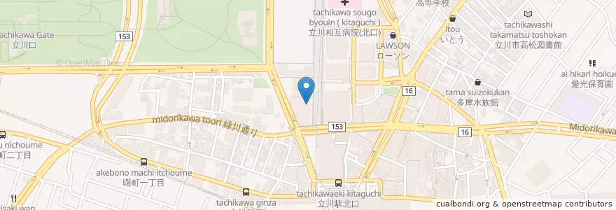 Mapa de ubicacion de Jonathan's en Japan, Tokyo, Tachikawa.