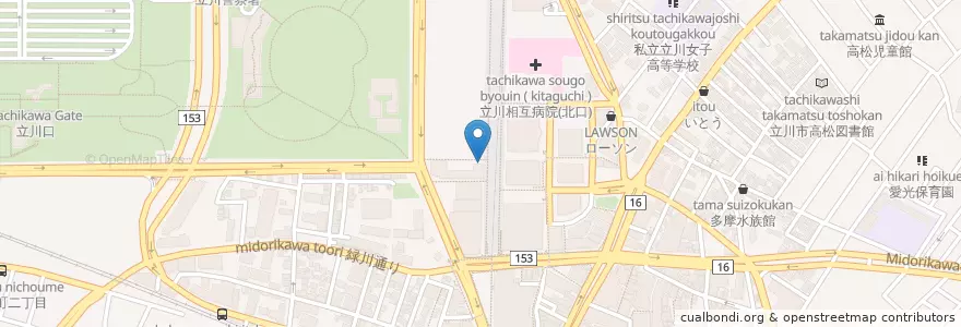 Mapa de ubicacion de akari cafe en 일본, 도쿄도, 立川市.