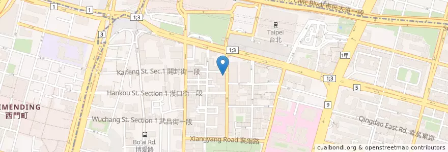 Mapa de ubicacion de 麥當勞 en 台湾, 新北市, 台北市, 中正区.