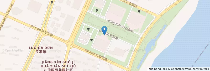 Mapa de ubicacion de 南昌市人民政府‎ en چین, جیانگشی, نانچانگ, 红谷滩区, 沙井街道.