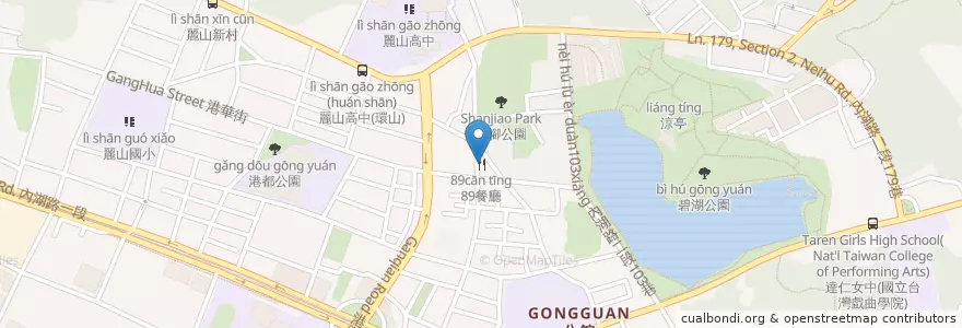 Mapa de ubicacion de 89餐廳 en Tayvan, 新北市, Taipei, 內湖區.