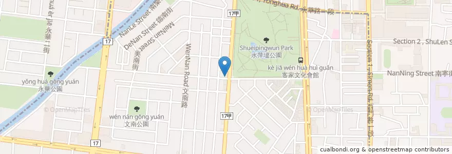 Mapa de ubicacion de 經典牙醫 en 臺灣, 臺南市.