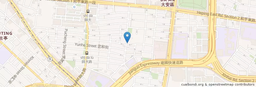Mapa de ubicacion de 糊塗麵 en Tayvan, 新北市, Taipei, 大安區.