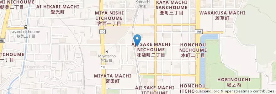 Mapa de ubicacion de 日本キリスト教団 松山教会 en 日本, 爱媛县, 松山市.