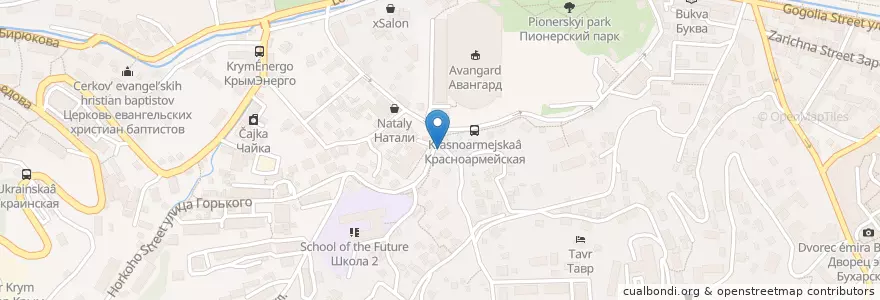 Mapa de ubicacion de Сакура en Russia, South Federal District, Autonomous Republic Of Crimea, Republic Of Crimea, Yalta City Municipality, Городской Округ Ялта.