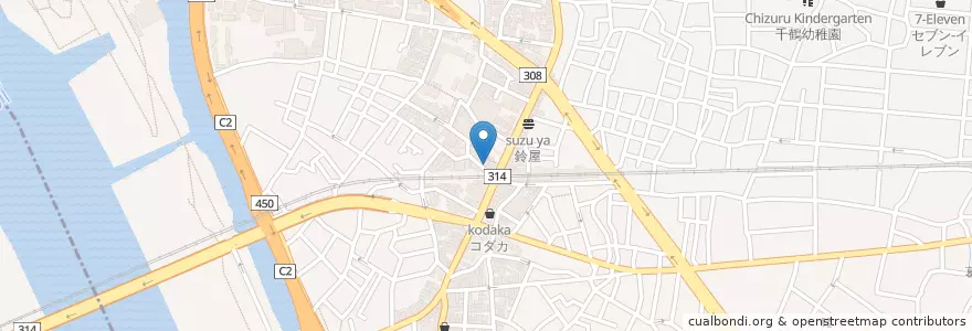 Mapa de ubicacion de レッドシューズ en Japón, Tokio, Katsushika.