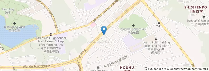 Mapa de ubicacion de 湖之屋壽司 en 臺灣, 新北市, 臺北市, 內湖區.
