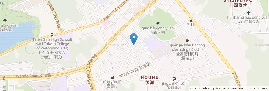 Mapa de ubicacion de 傳統療法 en Taiwan, New Taipei, Taipei, Neihu District.