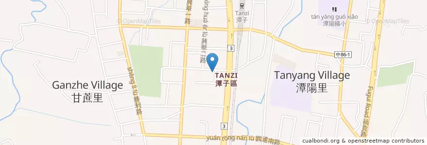 Mapa de ubicacion de 潭子分駐所 en Taiwan, Taichung, 潭子區.