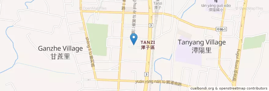 Mapa de ubicacion de 潭子消防分隊 en Taiwan, 臺中市, 潭子區.