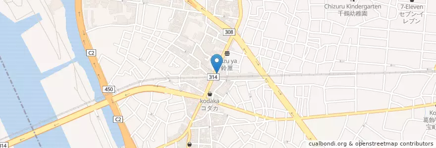 Mapa de ubicacion de 五九一 en Japon, Tokyo, 葛飾区.
