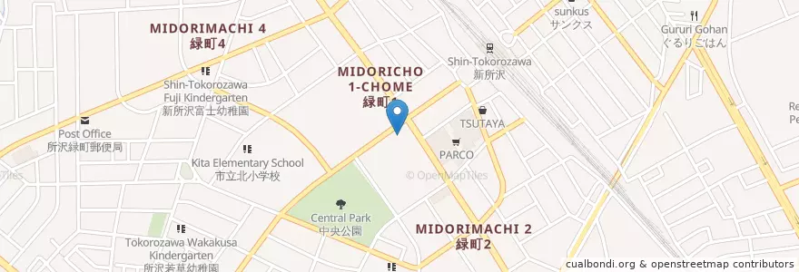 Mapa de ubicacion de 水子地蔵 en Japão, 埼玉県, 所沢市.