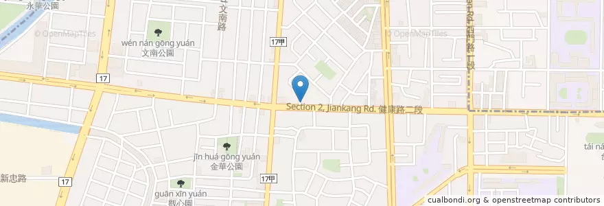 Mapa de ubicacion de 天心中醫診所 en 臺灣, 臺南市, 南區.