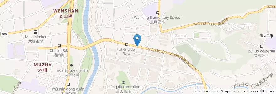 Mapa de ubicacion de Brunch First en تايوان, تايبيه الجديدة, تايبيه, 文山區.