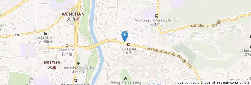 Mapa de ubicacion de 八方雲集 en Taïwan, Nouveau Taipei, Taipei, District De Wenshan.