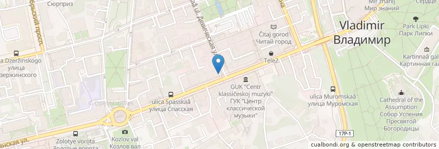 Mapa de ubicacion de Сохо en Russia, Distretto Federale Centrale, Владимирская Область, Городской Округ Владимир.